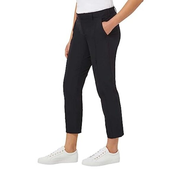 Kirkland Women's 14 Ankle Travel Pants 4-Way Stretch Lightweight Elastic Waist - Picture 3 of 6